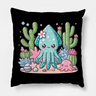 Cute Squid Pillow