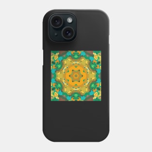 Vibrant teals, yellows and greens Phone Case