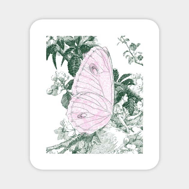 Butterfly fairy princess Magnet by SkyisBright