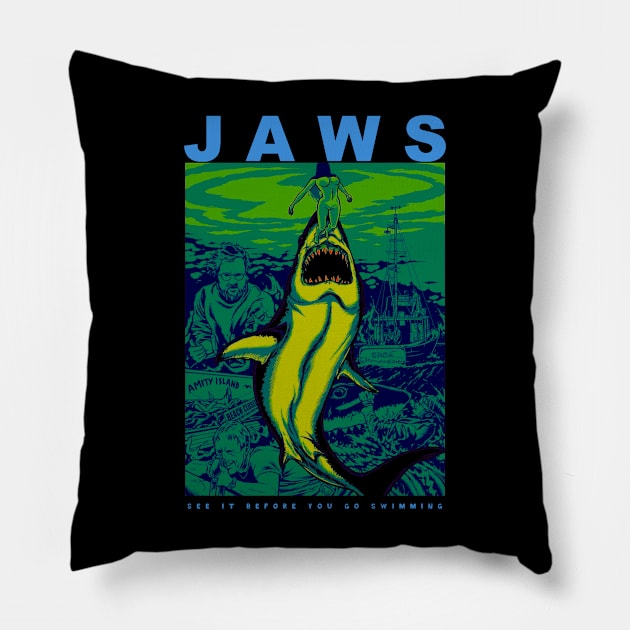 Jaws Pillow by Chairrera