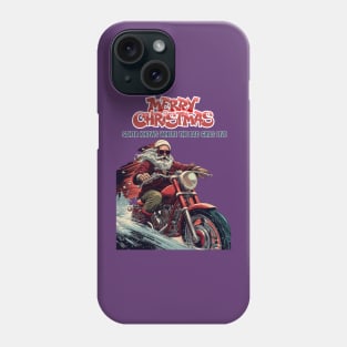 Santa Celebrate Christmas With Motorcycle Phone Case