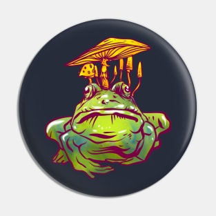 Mushrooms on Frog Pin