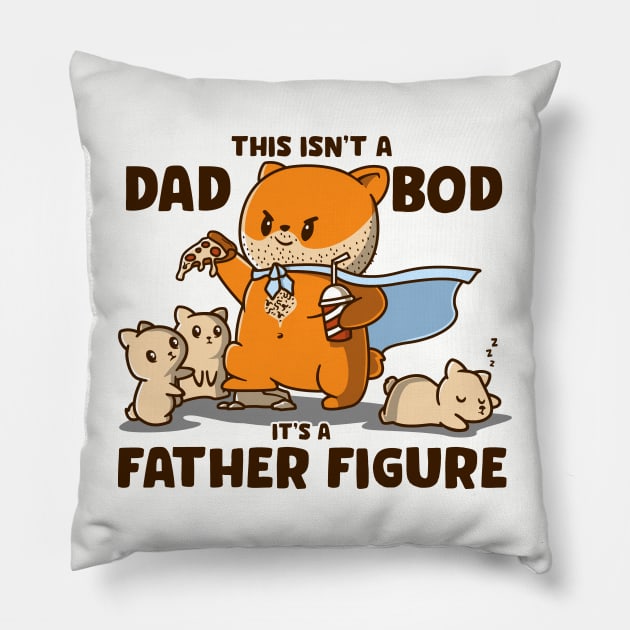 This Isn't A Dad Bod It's A Father Figure Funny Father's Day Pillow by NerdShizzle