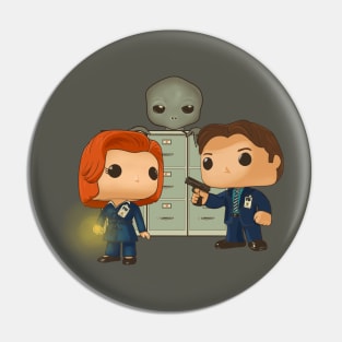 Fox Mulder and Dana Scully Funko pop Pin