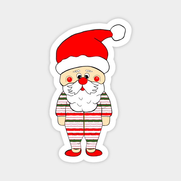 Striped Santa Magnet by SartorisArt1