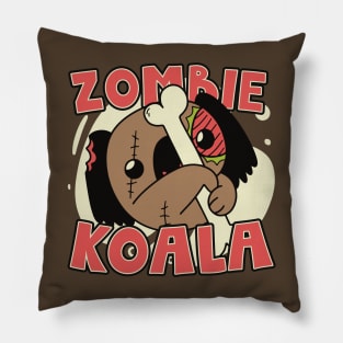 Cute Zombie Koala // Funny Halloween Zombie Animals Pillow