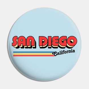 San Diego // Retro Typography Design Pin