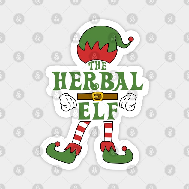 The Herbal Elf Christmas Family Matching Outfits Group Attire Magnet by HappyGiftArt