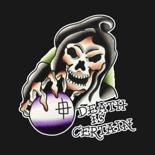 Grim Reaper Crystal Ball Tattoo Design T-Shirt