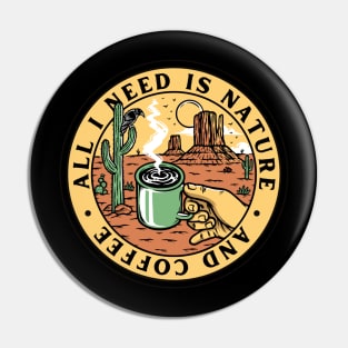 Coffee and Nature Pin