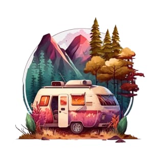 Van camping outdoor recreation and adventure lover T-Shirt