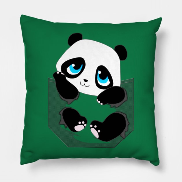 Pocket Panda Pillow by ChelsieJ22