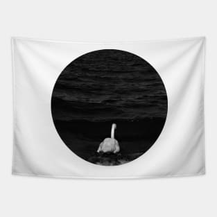 Melancholic Mute Swan Tapestry