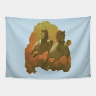 Napoleon Dynamite Galloping Horses Tapestry