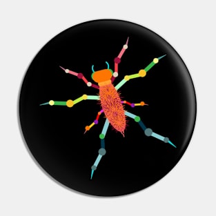 Multicolor spider Pin