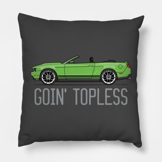 Convertible Goin Topless-Lime Green Pillow by JRCustoms44