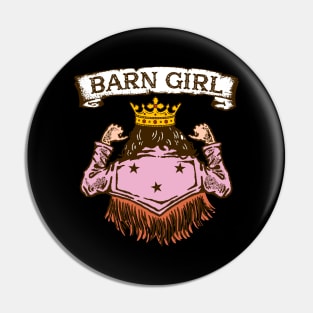 Barn Girl I Equestrian Pony Horse Fan Pin