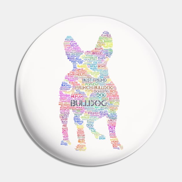 French Bulldog Animal Pet Text Word Cloud Pin by Cubebox