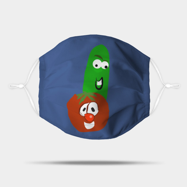 Cucumber And Tomato Friends Veggie Tales Cartoon Mask Teepublic