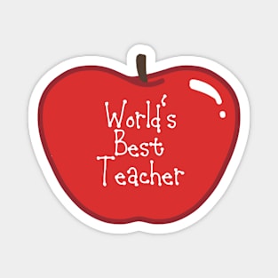 World's Best Teacher Apple Magnet