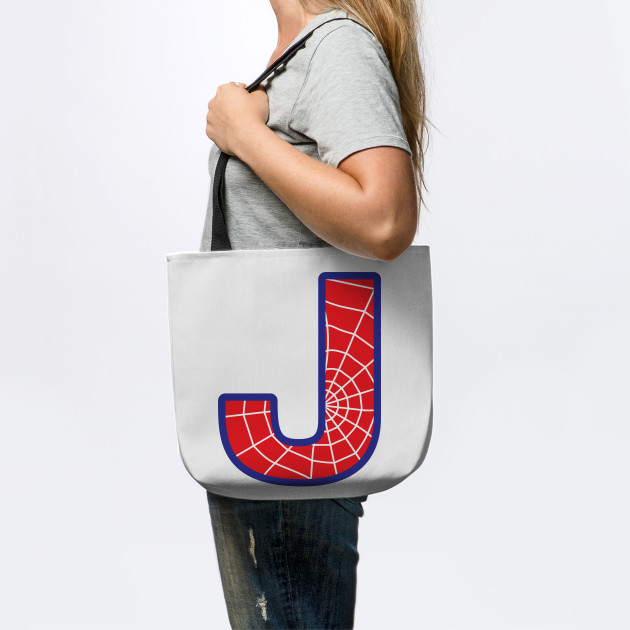 spiderman letter j letter tote teepublic