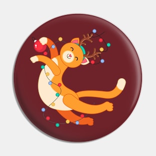 Christmas cat Pin