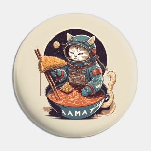 Astronaut Cat Ramen Pin