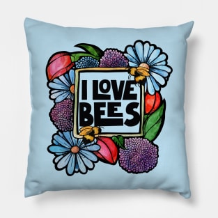 I Love Bees Pillow