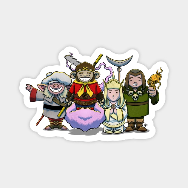 Monkey Magic Crew! Magnet by Saltmarsh