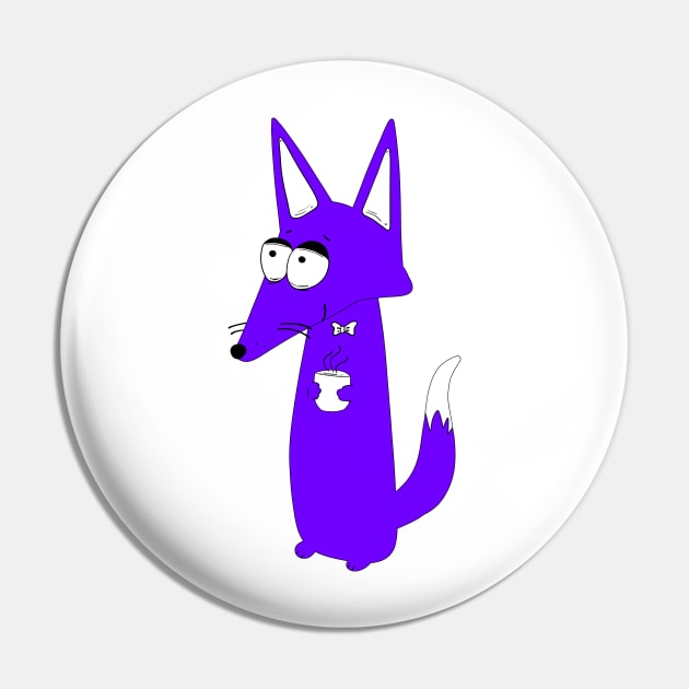 Purple cartoon wolf Pin by Red Fox