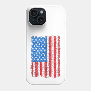 USA Flag Puzzle 4th Of July Jigsaw Pieces Puzzler Hobbyist Phone Case