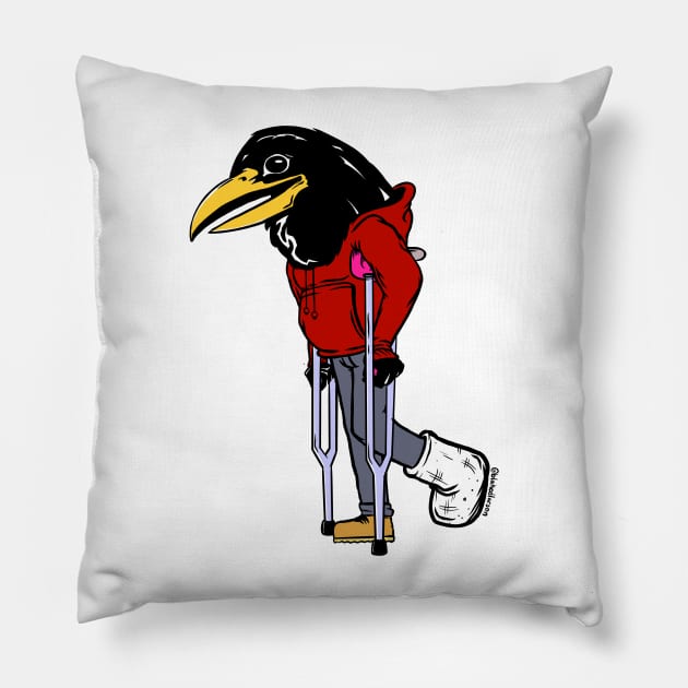 BROKEN CROW Pillow by blakedlarson