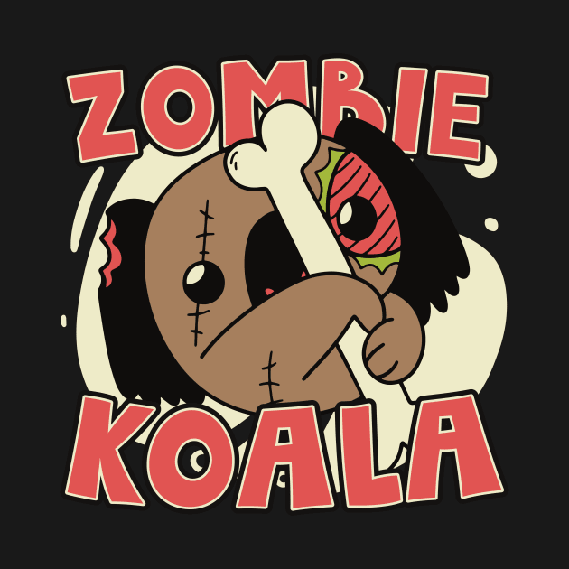 Cute Zombie Koala // Funny Halloween Zombie Animals by SLAG_Creative