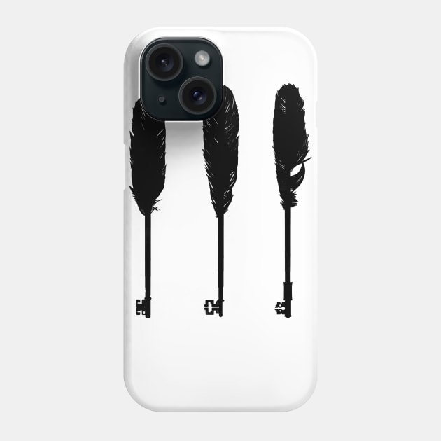 keys/ feathers Phone Case by SeamlessOo