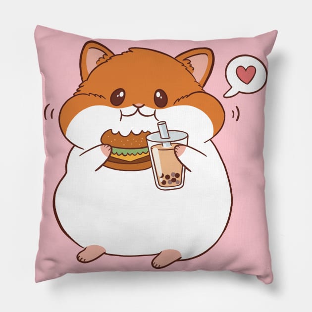 Hungry Hamster Pillow by awesomesaucebysandy