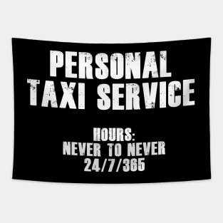 Personal Taxi Service (White) Tapestry