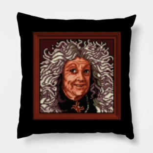 Grandmama Addams Portrait Pixel Art Pillow