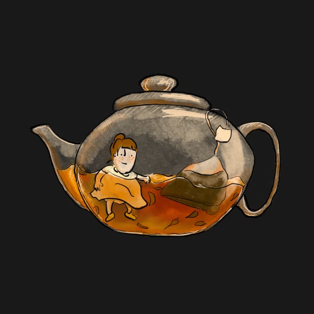 Girl in a teapot by doteau