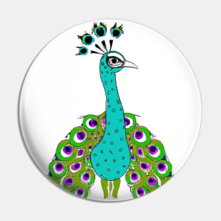 Cute Peacock Drawing Pin