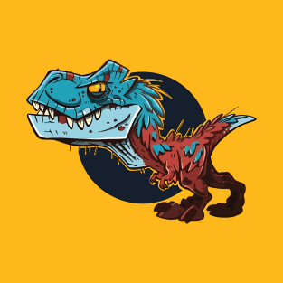 Blue and Red Fury Dino T-Shirt