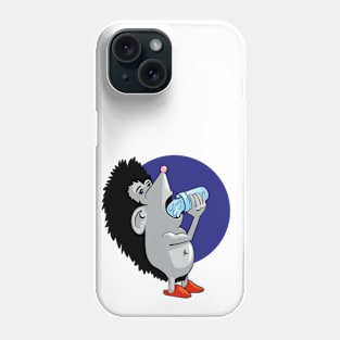 hedgehog drinks Phone Case