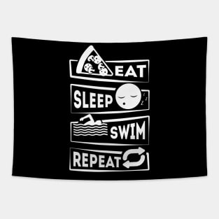 Eat Sleep Swim Repeat Tapestry