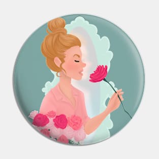 Rose Mirror Pin