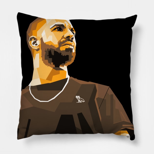 Drake rappers Pillow by Sakent