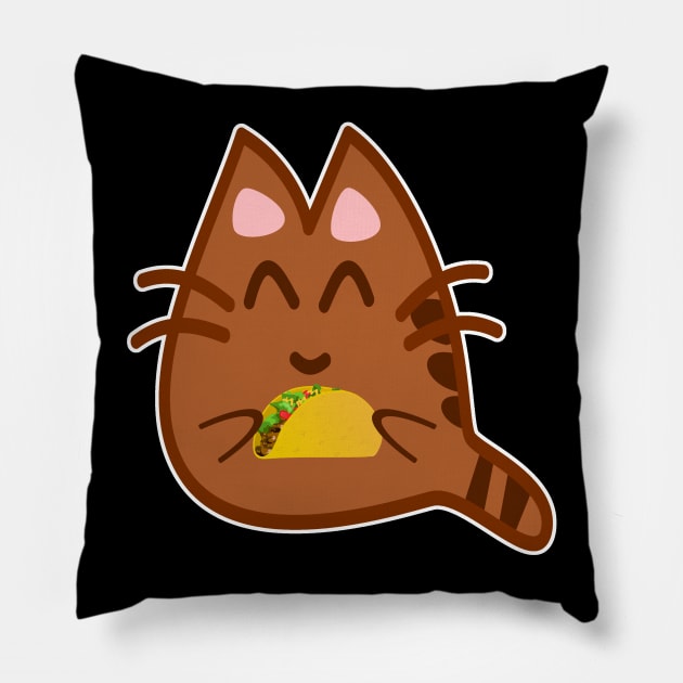 Taco Cat Pillow by LunaMay