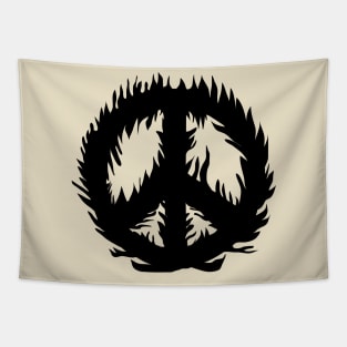 Burning Peace Symbol Tapestry