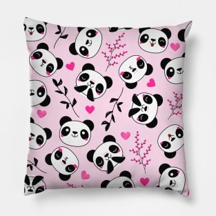 In Love with Pandas Pillow