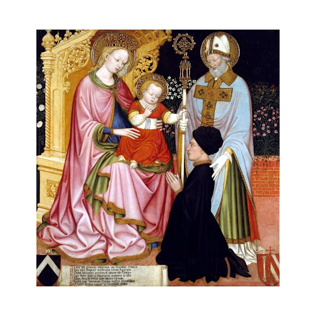 Master G.Z. Madonna and Child with the Donor, Pietro de' Lardi, Presented by Saint Nicholas by pdpress