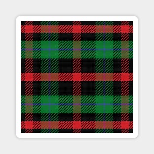 Scottish tartan black, red, green Magnet