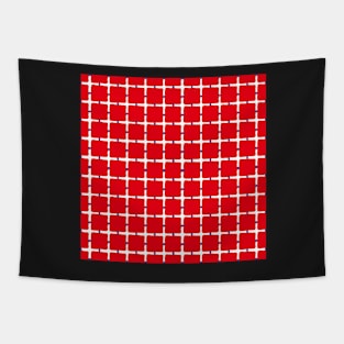 Red and Blue Dot Squares Tapestry